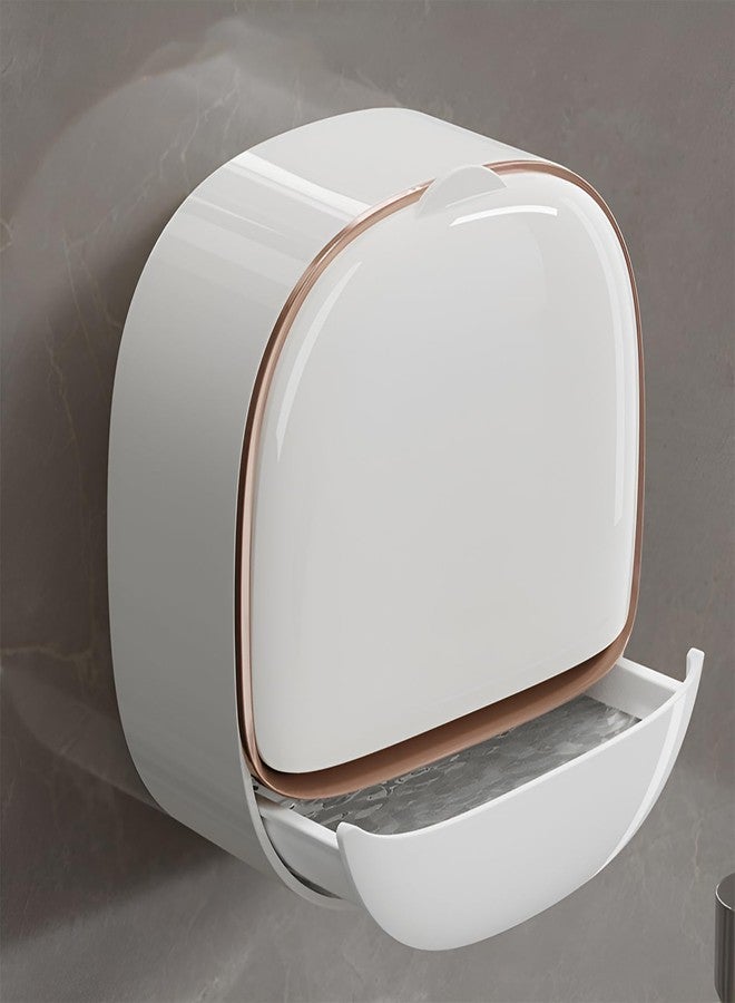 Fkereg Adhesive Soap Holder for Shower Wall with Drainage Box, Waterproof Shower Bar Soap Holder Tray, Bathroom Stick on Soap Dish Wall Mounted, Kitchen Bath Hand Skin Soap Caddy Organizer, White - Image 5